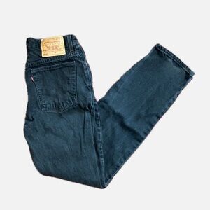 VINTAGE BLACK 512 LEVIS SLIM STRAIGHT FIT JEANS